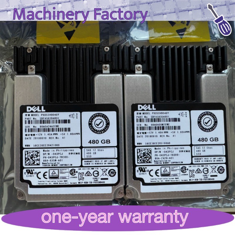 New 43PCJ 043PCJ PX05SVB048Y DELL 480GB SAS 12Gbps Mixed Use 2.5'' Internal SSD