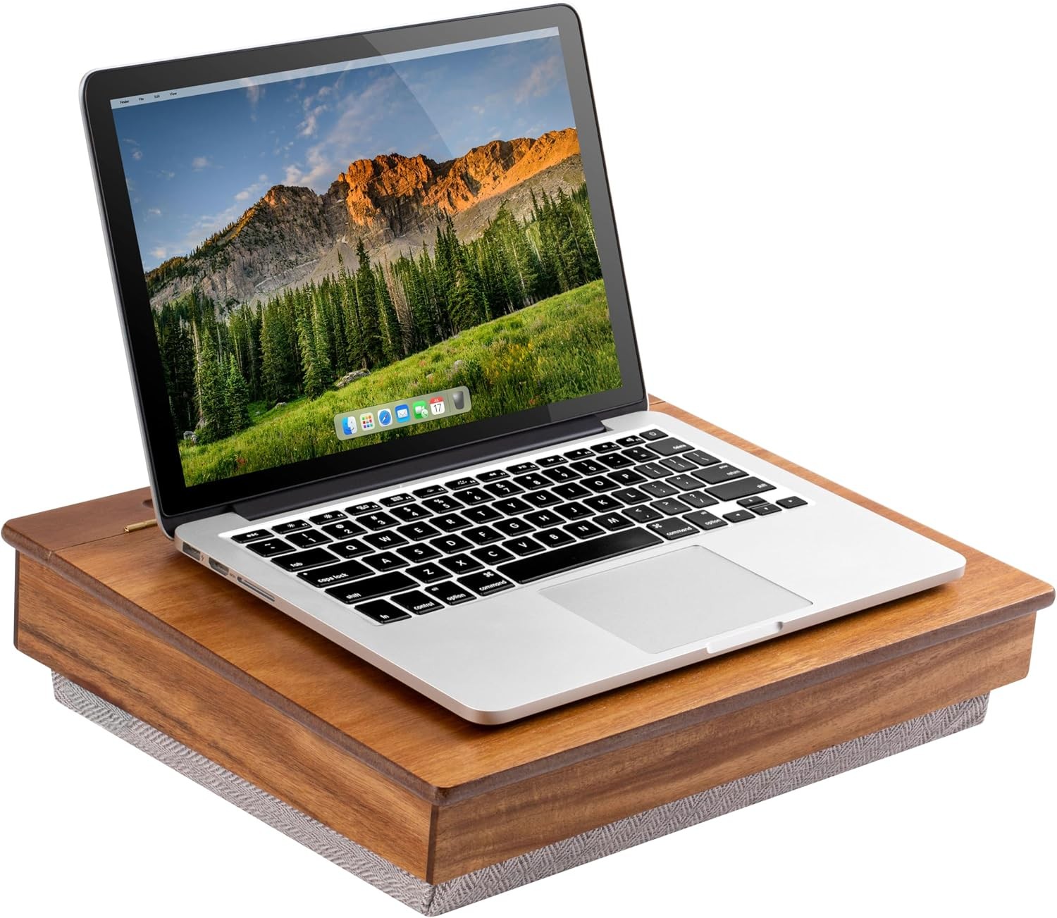 Schoolhouse Lap Desk - Natural Acacia Wood Built-in Storage