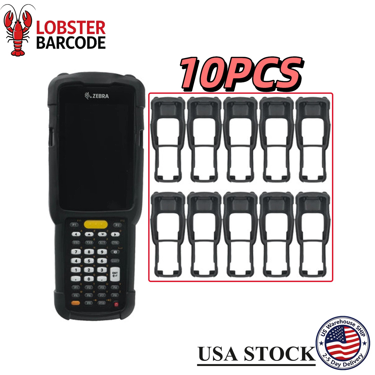⭐ 10Pcs Protective Rubber Boot for Zebra MC3300 MC330M/L/X P/N:SG-MC33-RBTG-01 ⭐