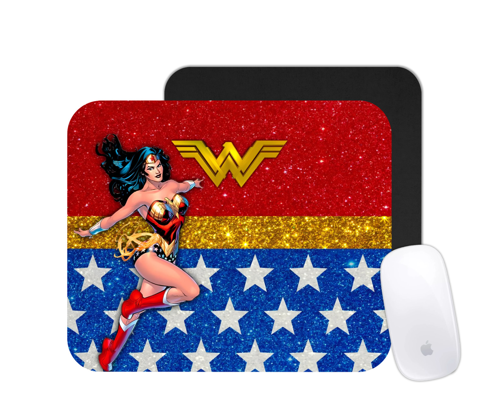 Wonder Woman Mouse Pad | Superhero Heroine Desk Mat | Custom Action Gift