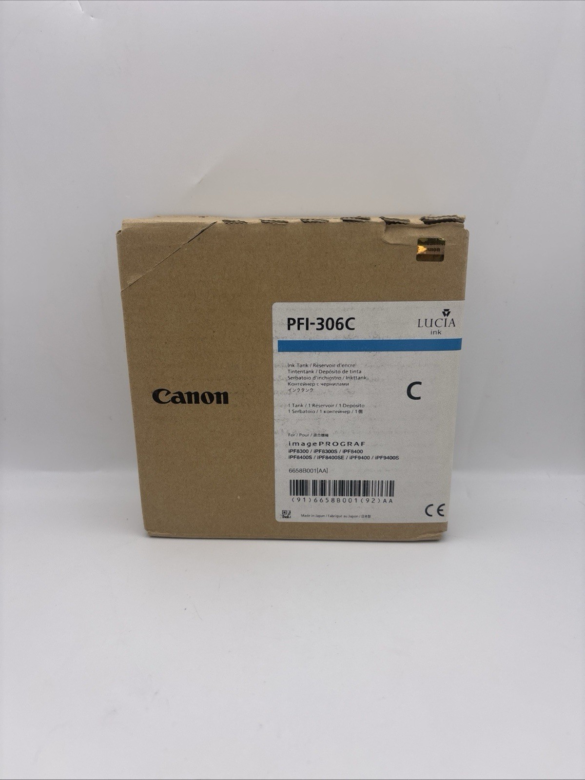 Genuine Canon PFI-306C (6658B001AA) Cyan Ink Tank EXP 2019