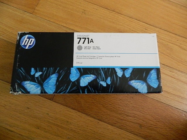 2022 GENUINE HP 771A Light Gray 775ml Cartridge B6Y22A DESIGNJET Z6200 NEW SEALE