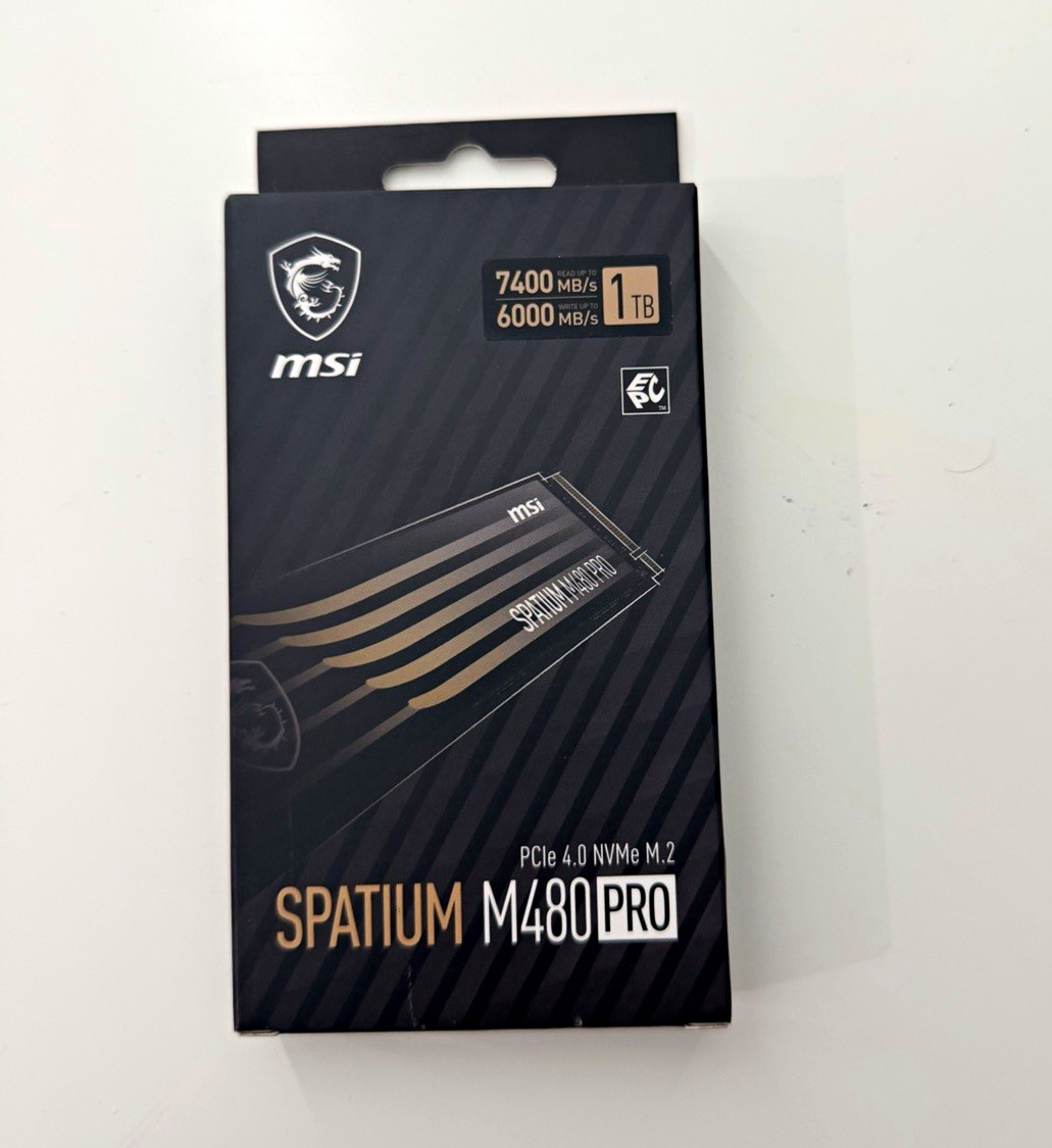 MSI SPATIUM M480 PRO 1TB PCIe 4.0 NVMe M.2 Internal SSD 7400/6000