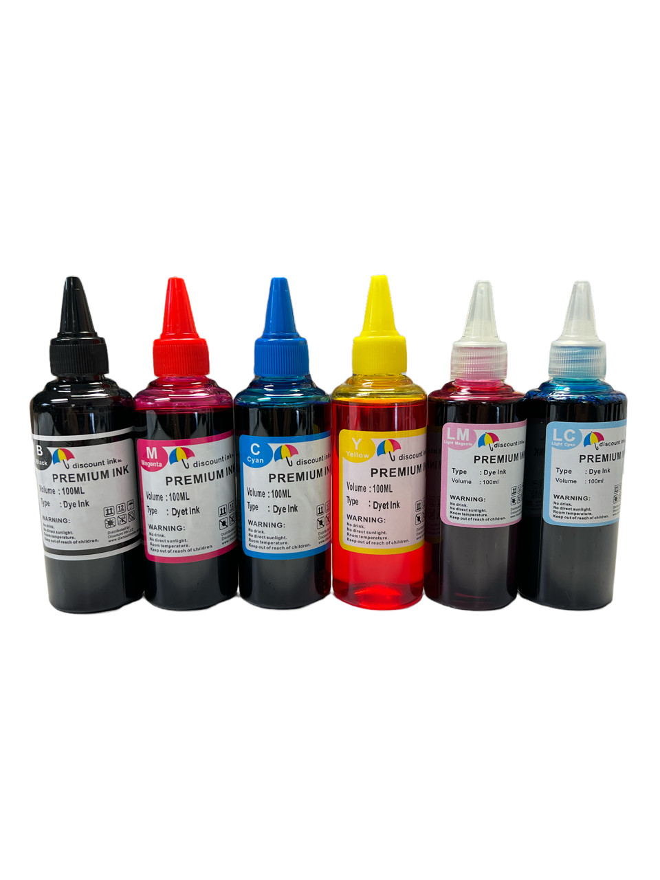 6 Bulk refill ink for Epson inkjet printer 6 colors 6x100ml BK/C/M/Y/LC/LM