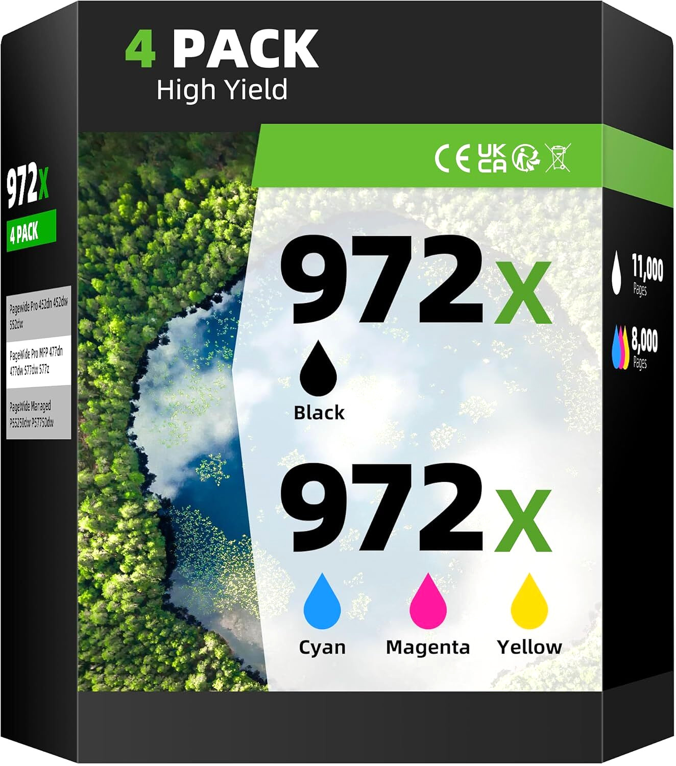 972X Ink Cartridge for HP PageWide Pro MFP 477dw/MFP 477dn/452dw/P55250dw Series