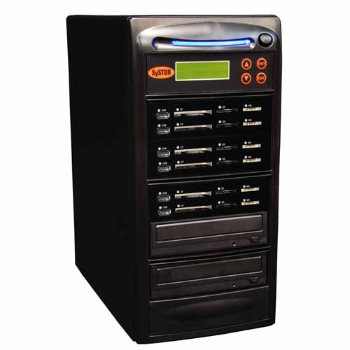 Systor 1:5 USB/SD/CF/MS Flash Memory Combo Card Copy CD DVD Duplicator 2 YR WRNT
