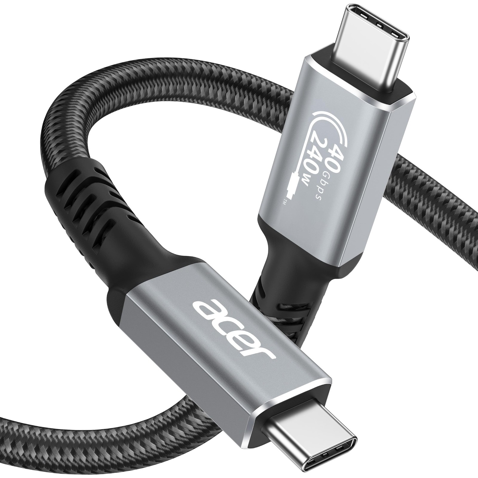 USB4 Cable 40Gbps, 8K@60Hz Thunderbolt 4/3 Cable (3.3FT, 240W)