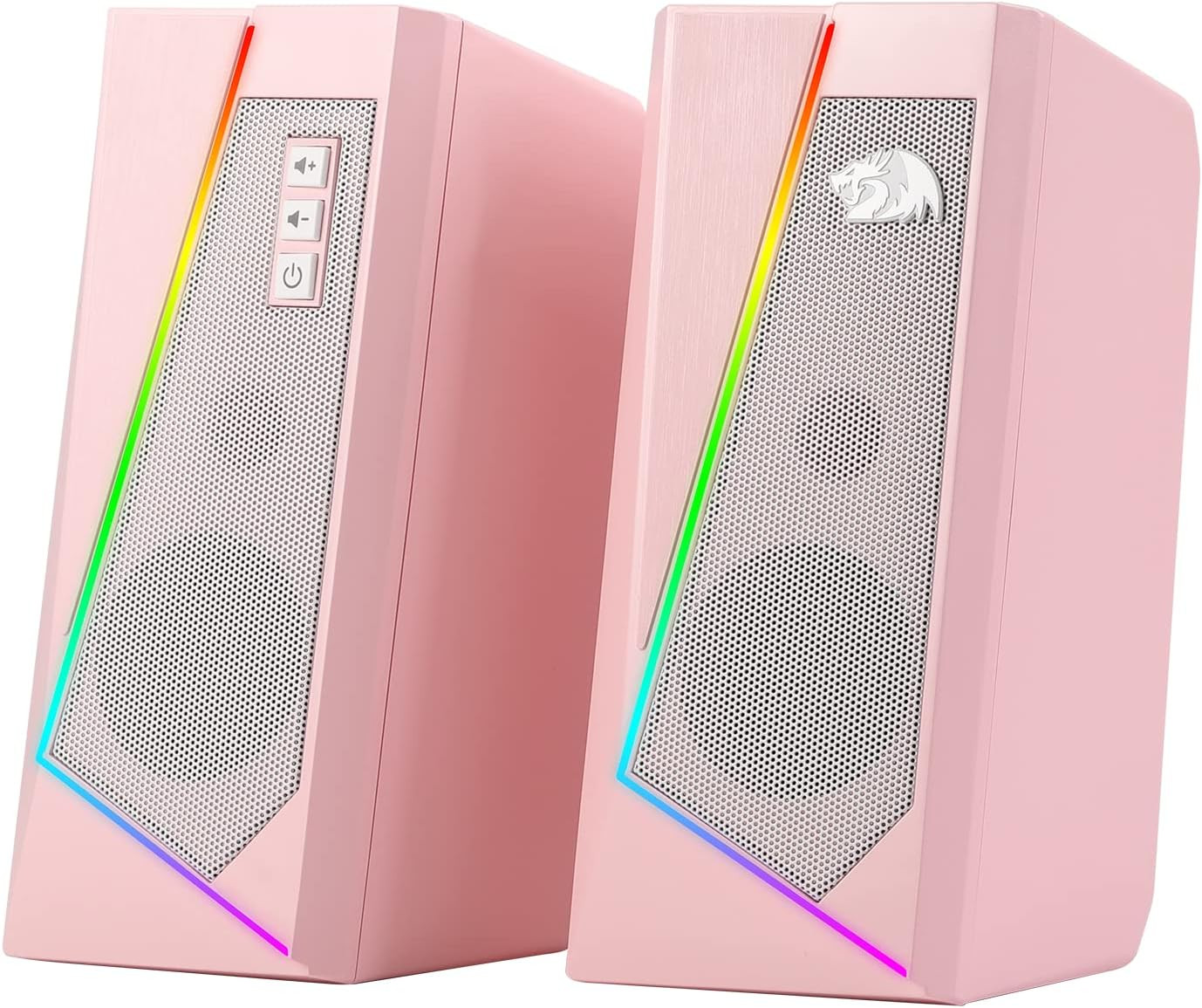 GS520 RGB Desktop Speakers, 2.0 Channel PC Computer Stereo Speaker with 6 Colorf