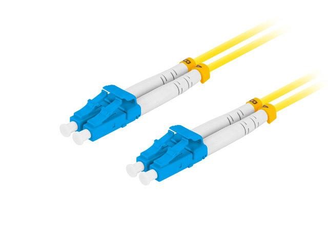 Patchcord światłowodowy Lanberg SM LC/UPC-LC/UPC DUPLEX 3.0MM LSZH G657A1 10m żó