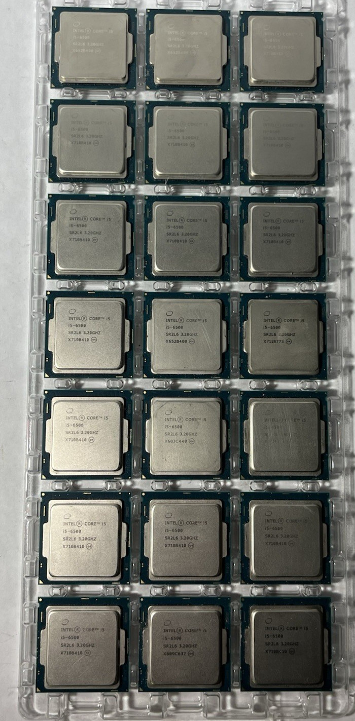 LOT OF 21 Intel Core i5-6500 SR2L6 3.20GHz LGA1151 Socket CPU Processor