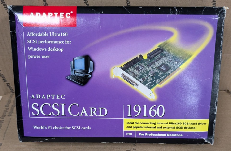 OPEN BOX Adaptec-Controller-Card ASC-19160  PCI-SCSI-Adapter (OLD STOCK)