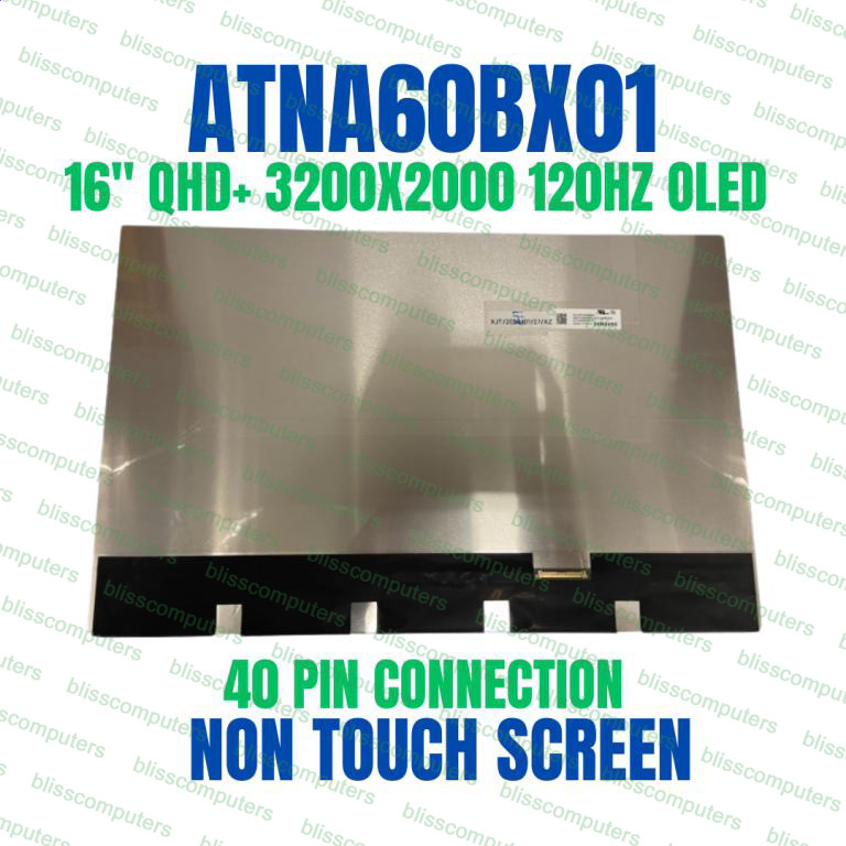 Samsung ATNA60BX01 ATNA60BX01-0 16" 120Hz 3200x2000 Non Touch OLED Laptop Screen