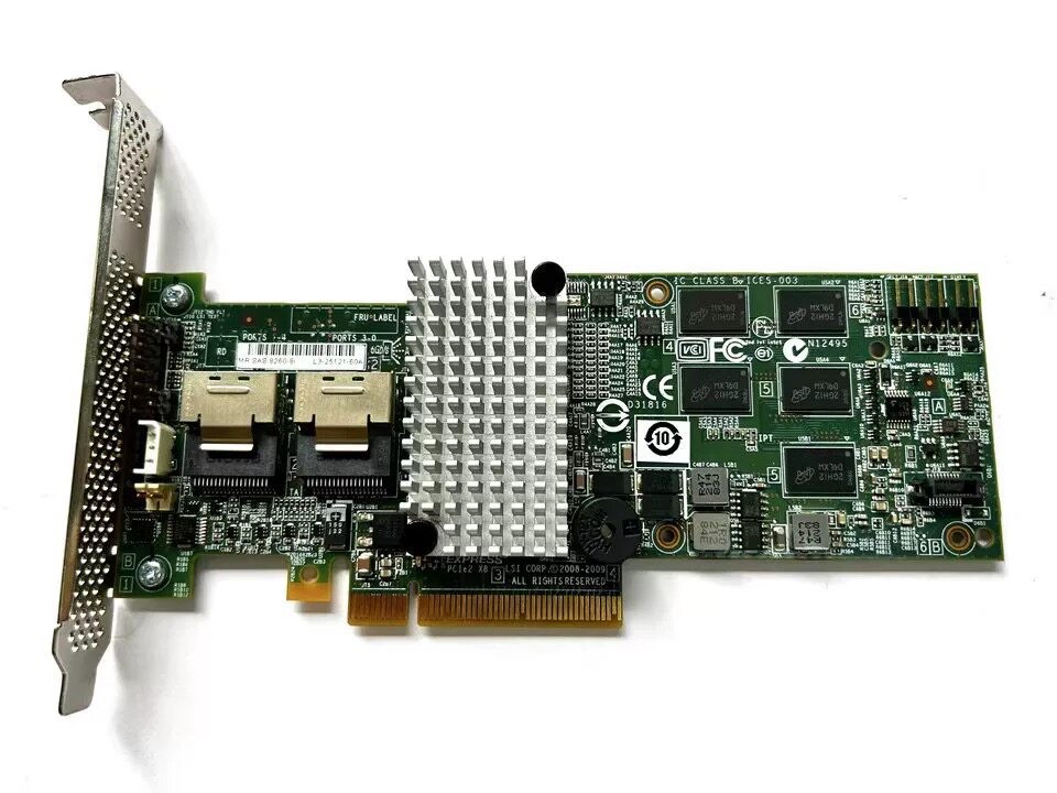 For LSI MR SAS 9260-8i Array Card PCI-E 512m SAS Card 6GB RAID5 03x3744