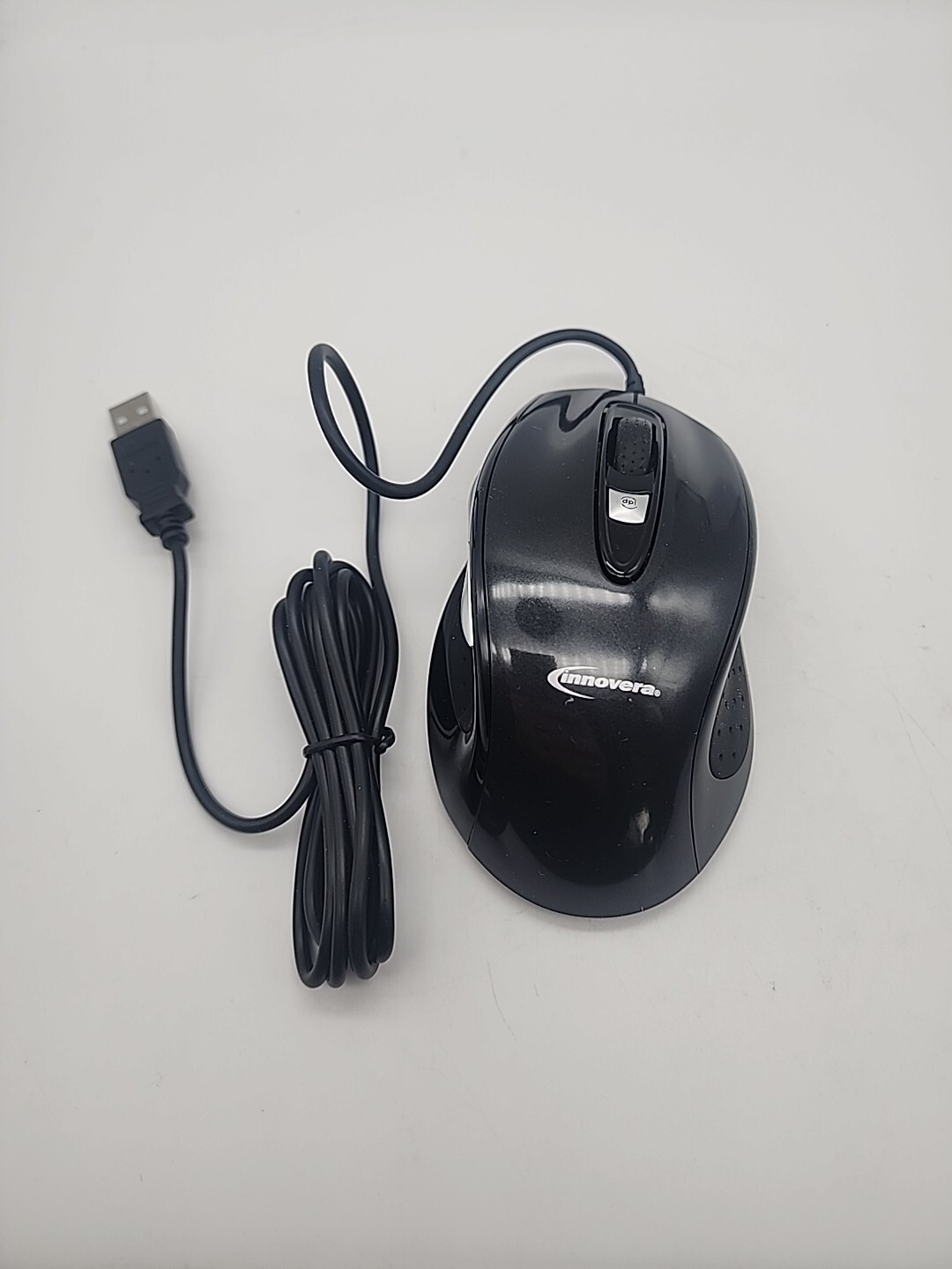 Innovera IVR61014 Full-size Wired Optical Mouse, Usb, Black