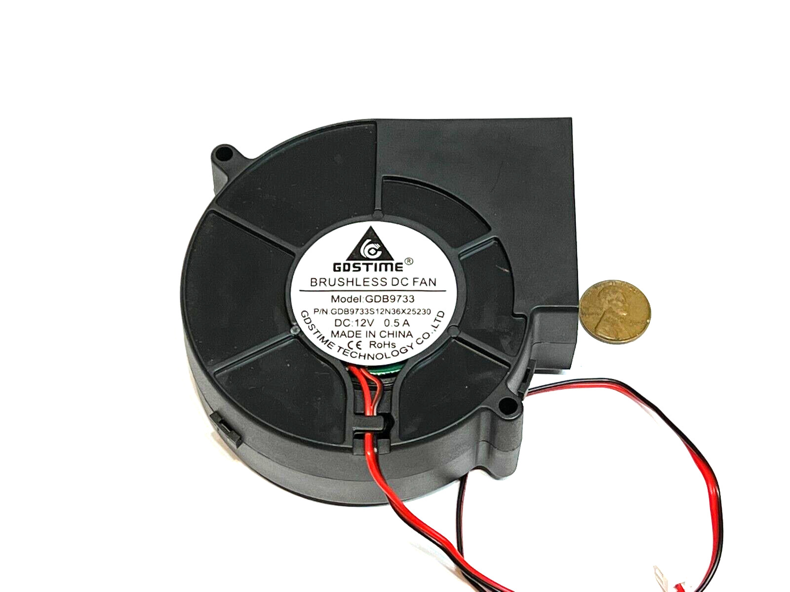 Large 9733 Blower Fan 97mm x 33mm 12V DC High Speed 2pin squirrel 90mm 9cm A1