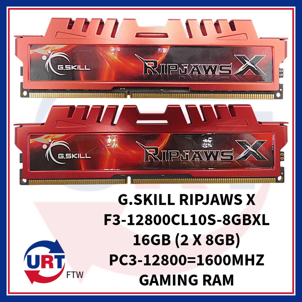 G.SKILL F3-12800CL10S-8GBXL 16GB (2 X 8GB) PC3-12800=1600MHZ GAMING RAM #150675#