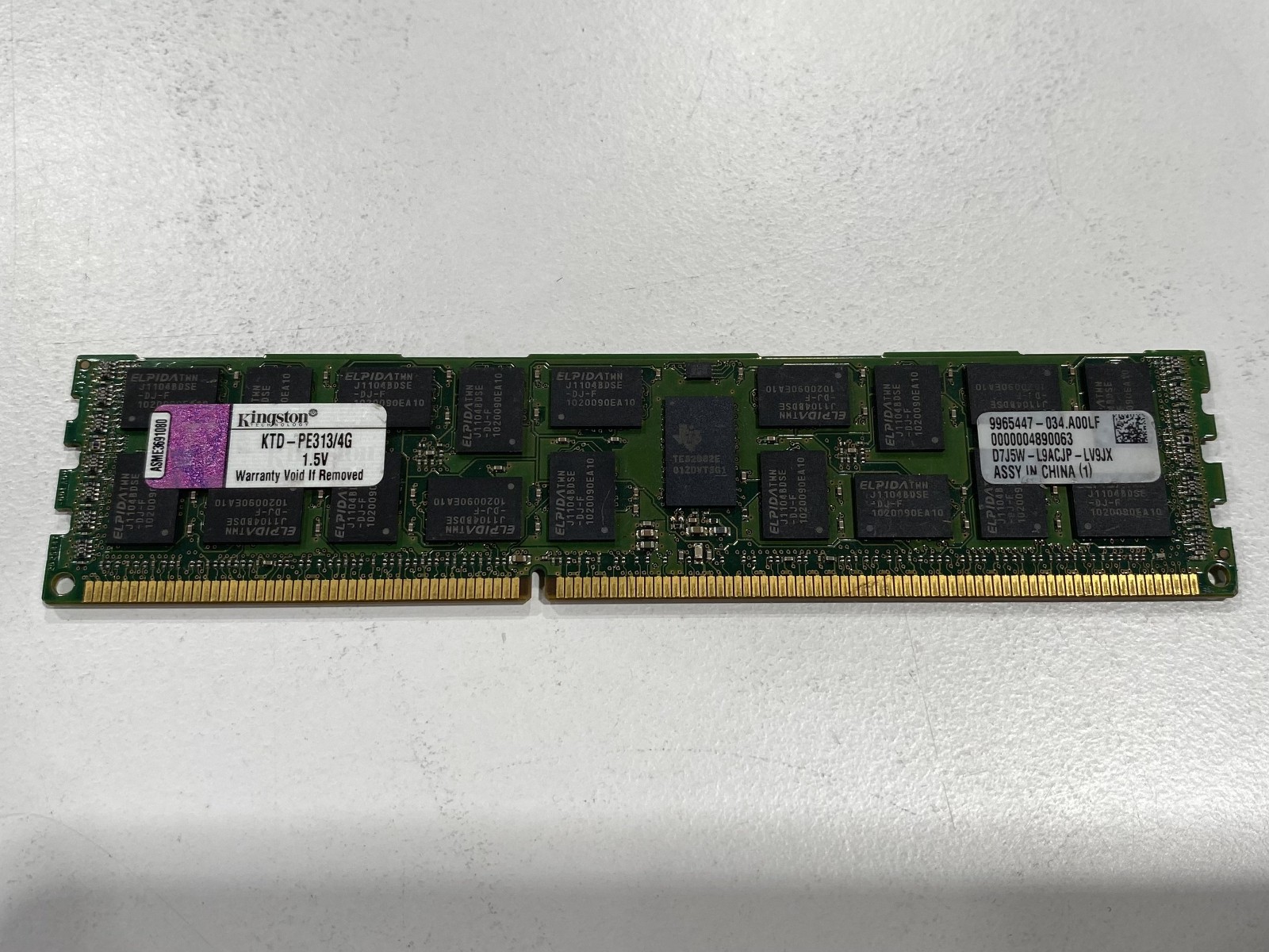4GB (1x 4GB) Kingston KTD-PE313/4G Ram (Used)