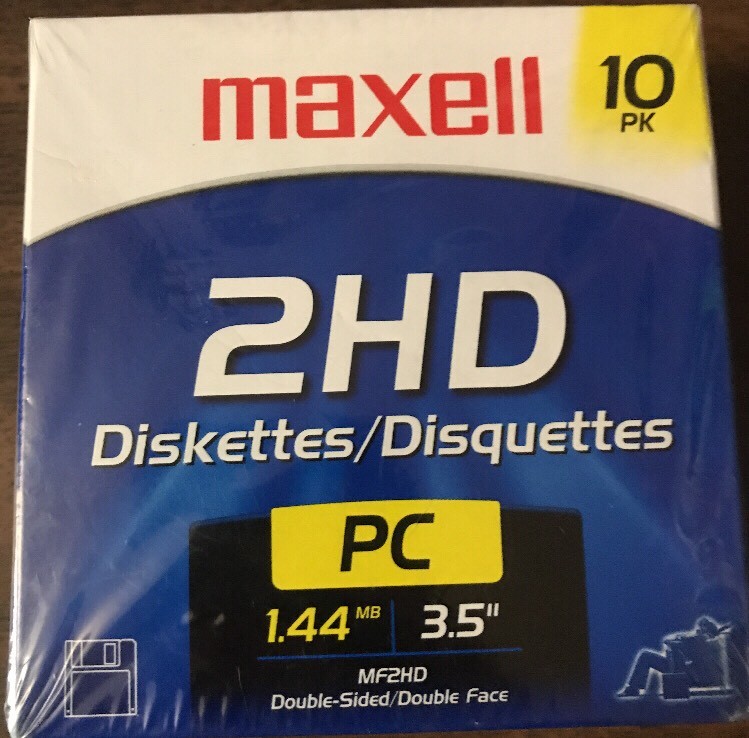 NEW IN BOX - Maxwell 2HD Diskettes 10pk - PC 1.44mb 3.5”