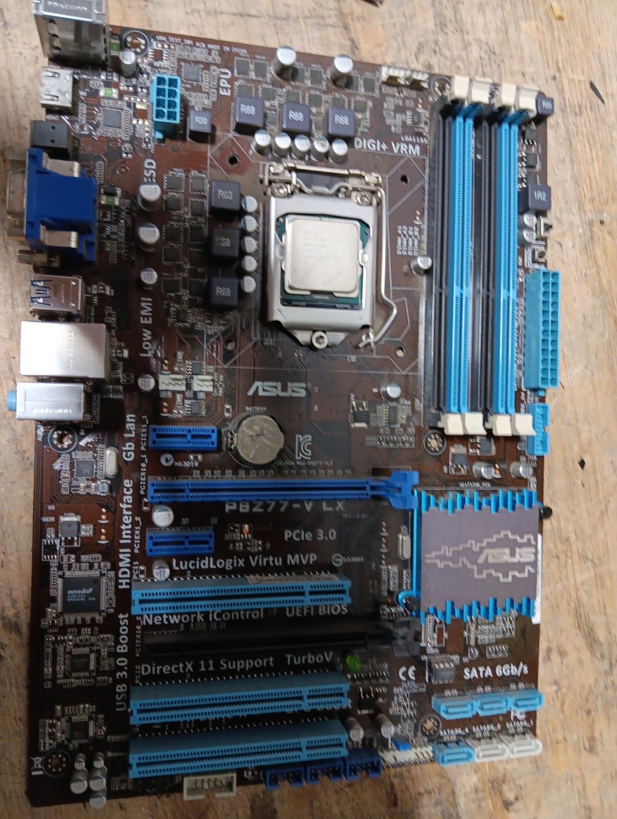 Motherboard for ASUS P8Z77-V LX Intel Z77 LGA1155 DDR3 I/O Shield Tested XU