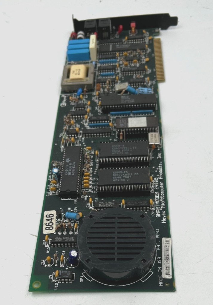 Hayes Smartmodem 2400B ISA Dial-Up Modem Card - UNTESTED