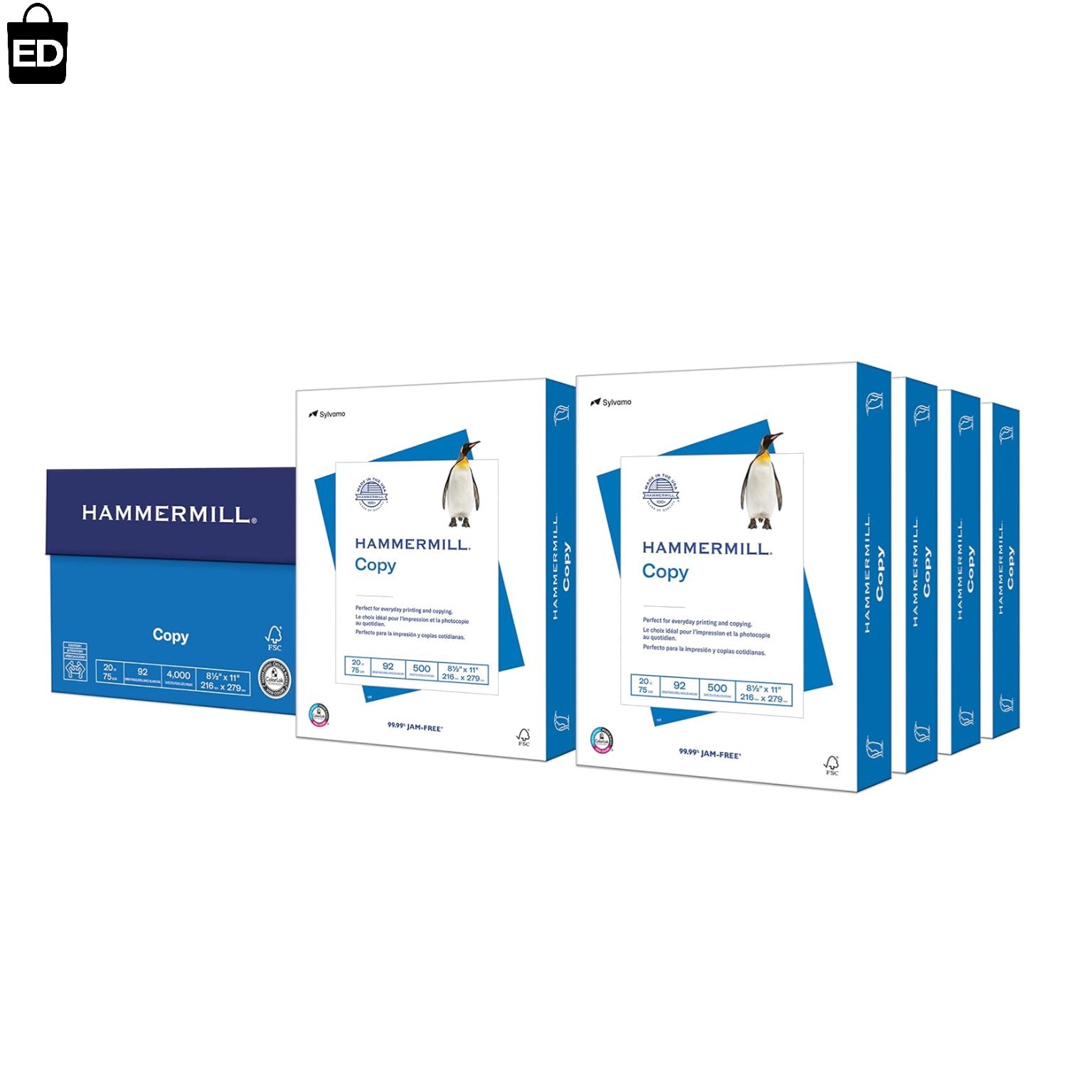Dependable 20 lb Printing Paper, 8 Reams, 8.5 x 11 - For All Your Printing Needs