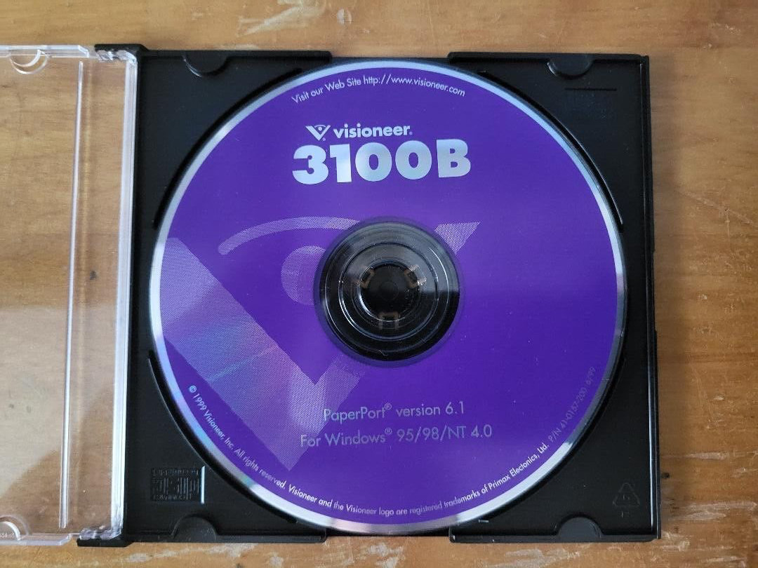 Program Disc for Visioneer 6100 B Paperport Version 6.1 for Flatbed Scanner