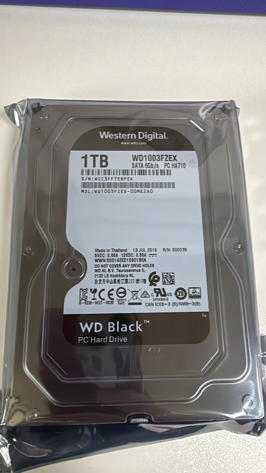 for Western Digital WD1003FZEX 1TB 64MB 6Gbs SATA 3.5" Desktop HDD Hard Drive