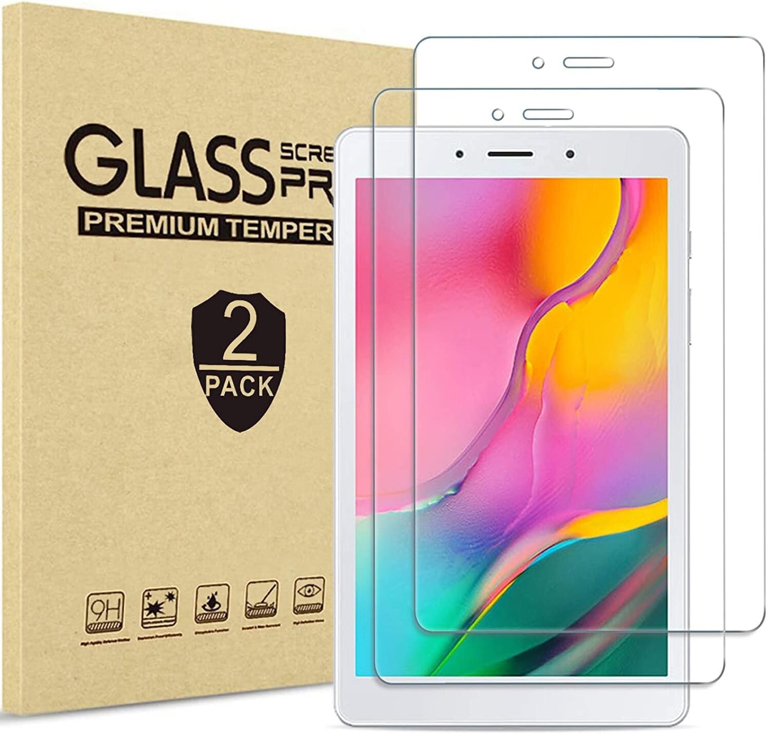 2x Tempered Glass Screen Protector For Samsung Galaxy Tab A 8" 2019 SM-T290/T295
