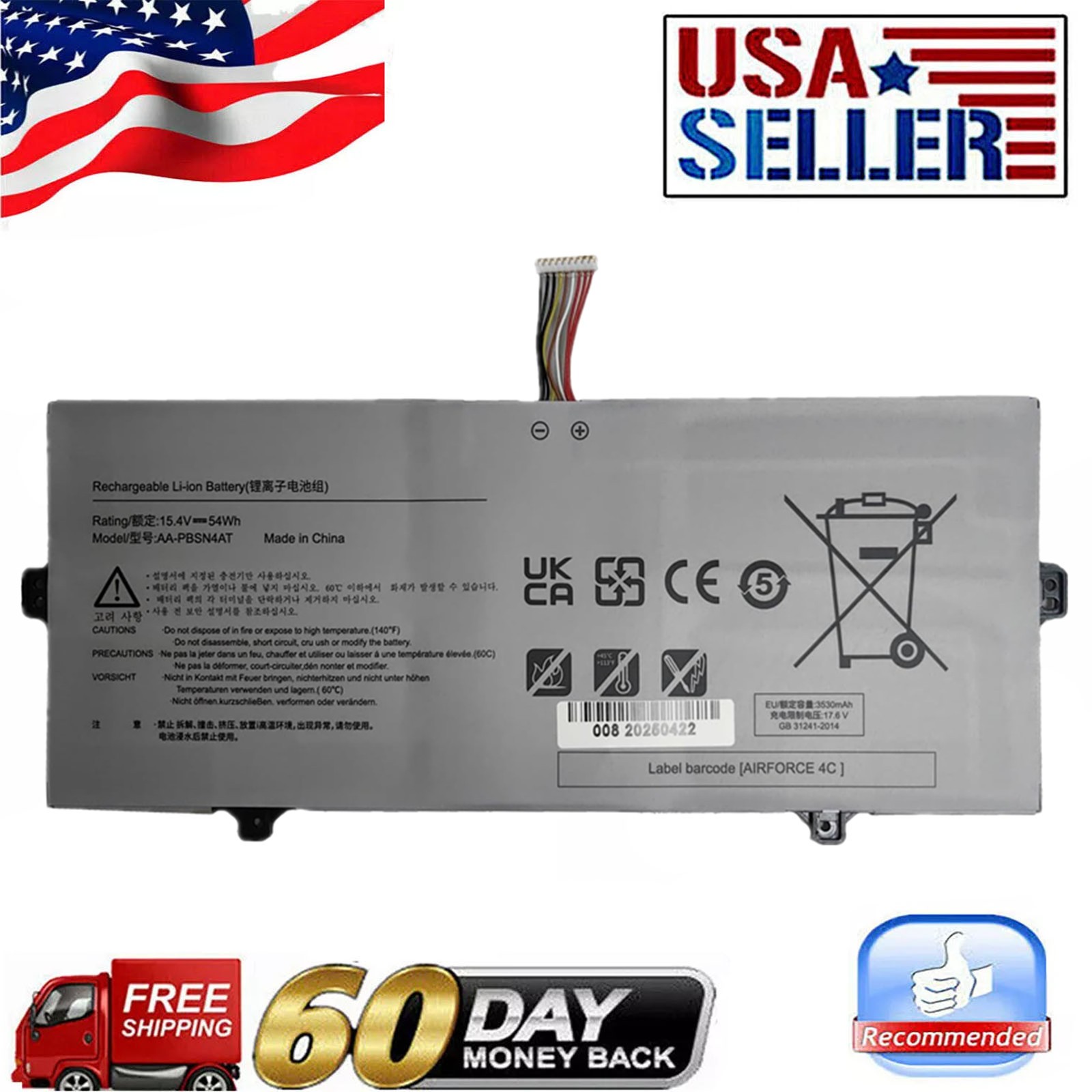 New For Samsung Galaxy Book Laptop Battery AA-PBSN4AT - 4ICP5/43/97 Health