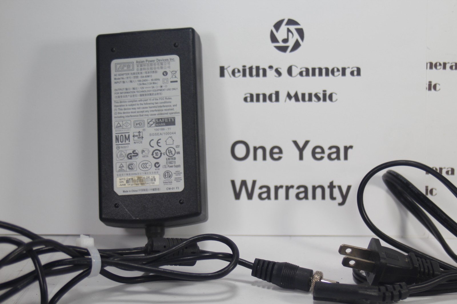 Warranty Genuine APD AC Adapter Power for Linksys DA-60M12 100/240 12V 5A +cable