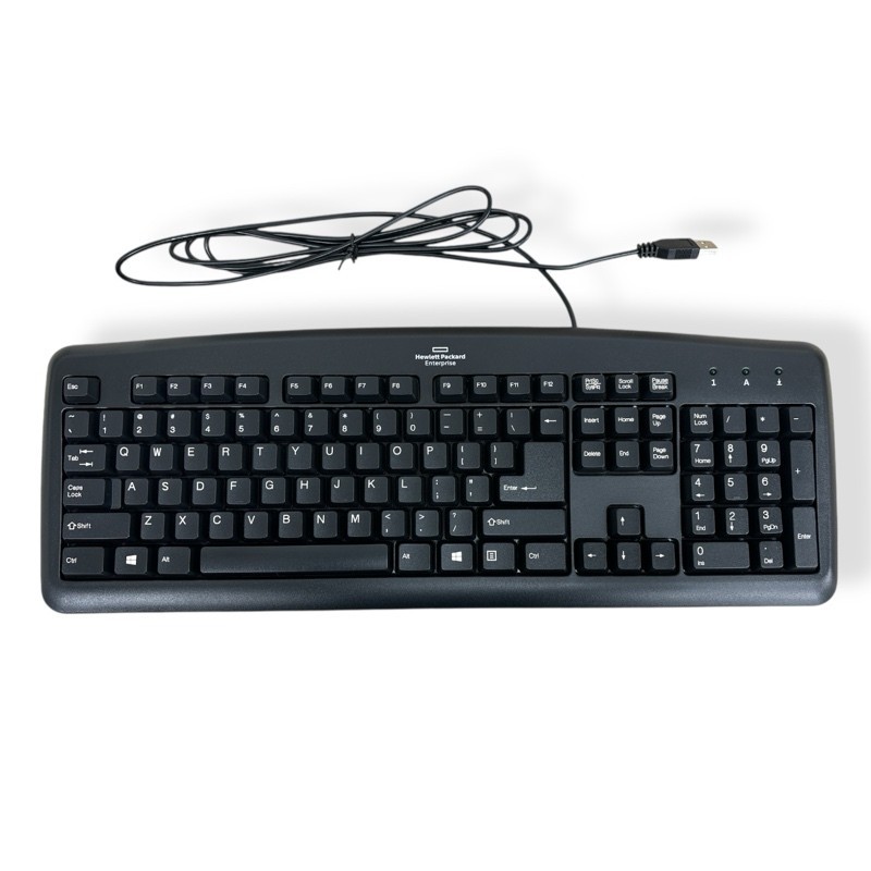 HP Wired USB Standard Desktop Keyboard Black 434821 001 002 007 (New)
