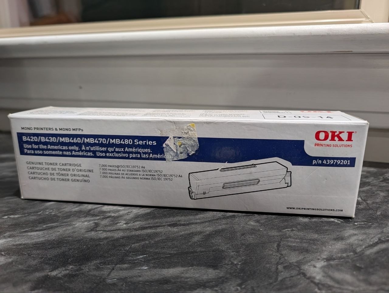 Oki 43979201 Black Toner Cartridge B420 B430 MB460 MB470 Genuine New Sealed