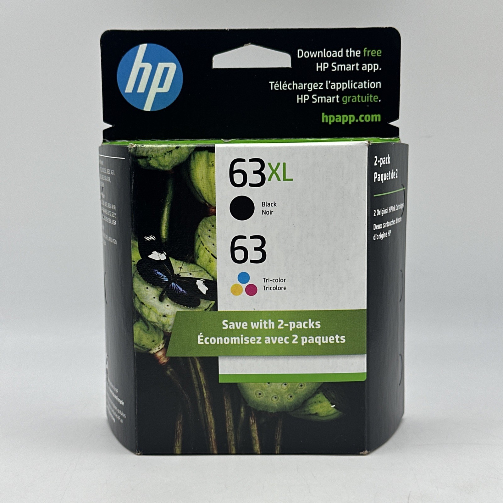 07/2024 Genuine HP 63XL Black + 63 Color Ink Cartridge Combo Pack L0R48AN OEM
