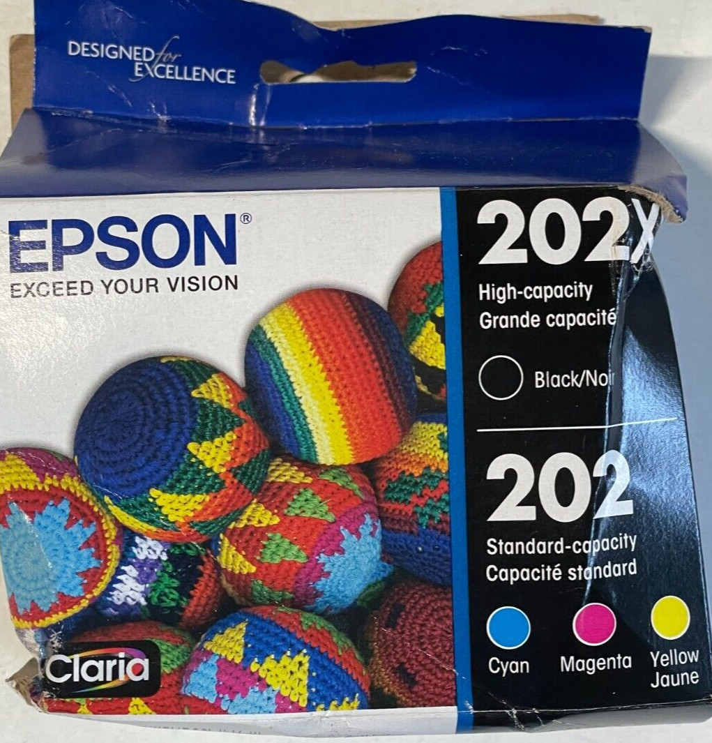 Epson 202XL Black 202 Cyan Yellow Ink Set T202XL-BCS T202XL120 T202520 1373