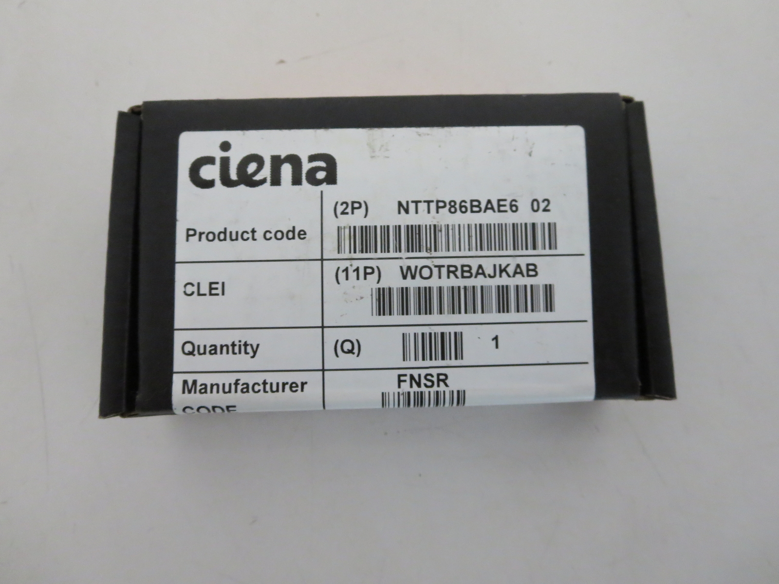 CIENA NTTP86BAE6, WOTRBAJKAB, 5.0G-11.09G MULTI-RATE XFP 1310nm SMF 10km
