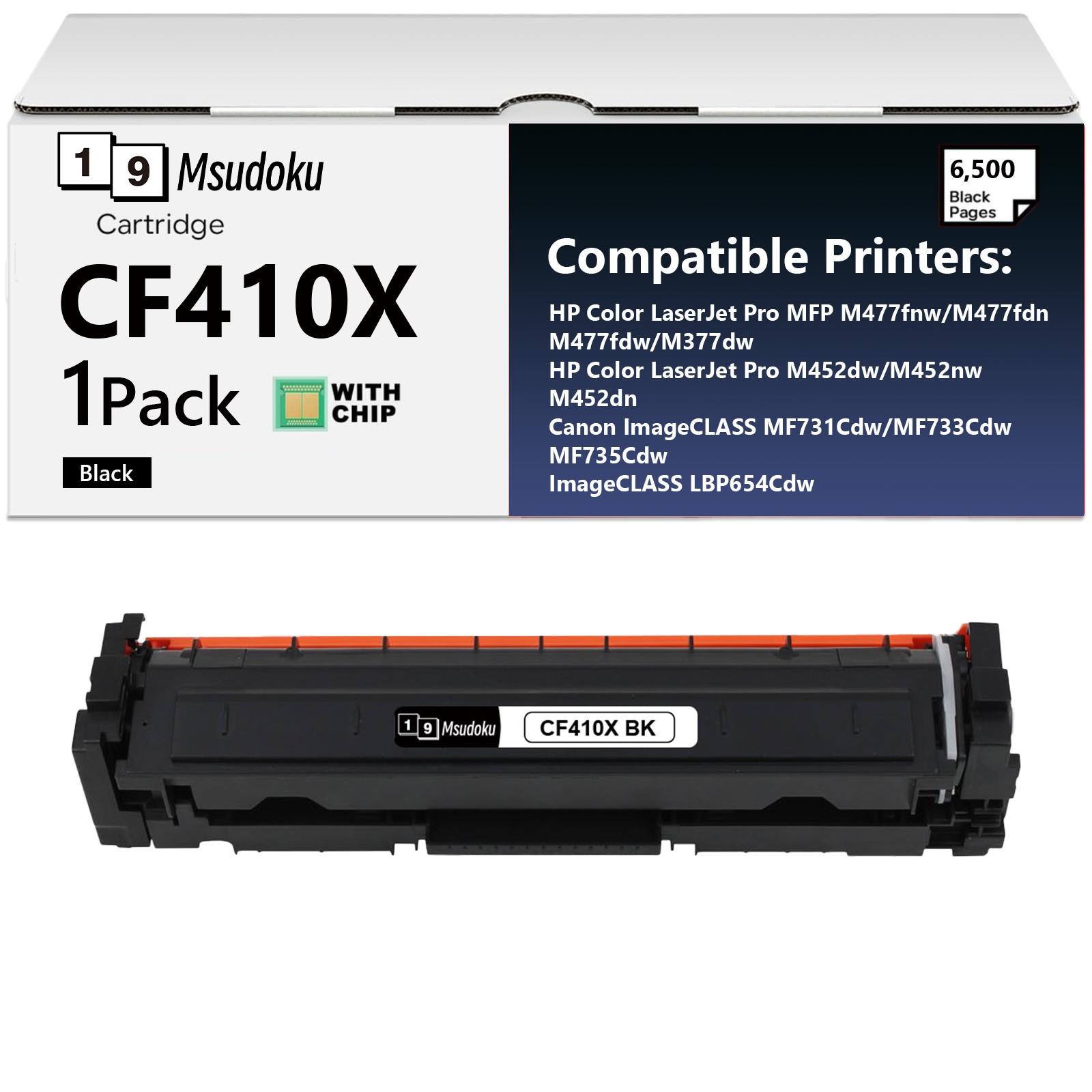 CF410X Toner Cartridges(CF411X CF412X CF413X) for HP Color LaserJet Pro M452dw