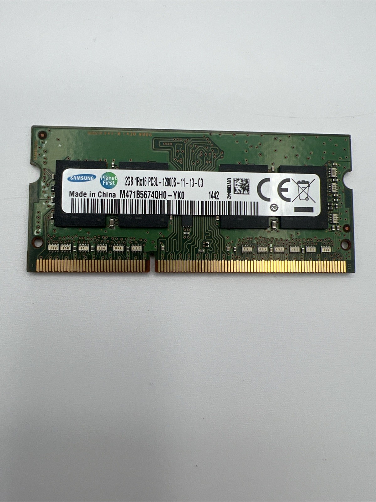 Samsung 2GB 1Rx16 PC3L-12800S Laptop Memory RAM M471B5674QH0-YK0