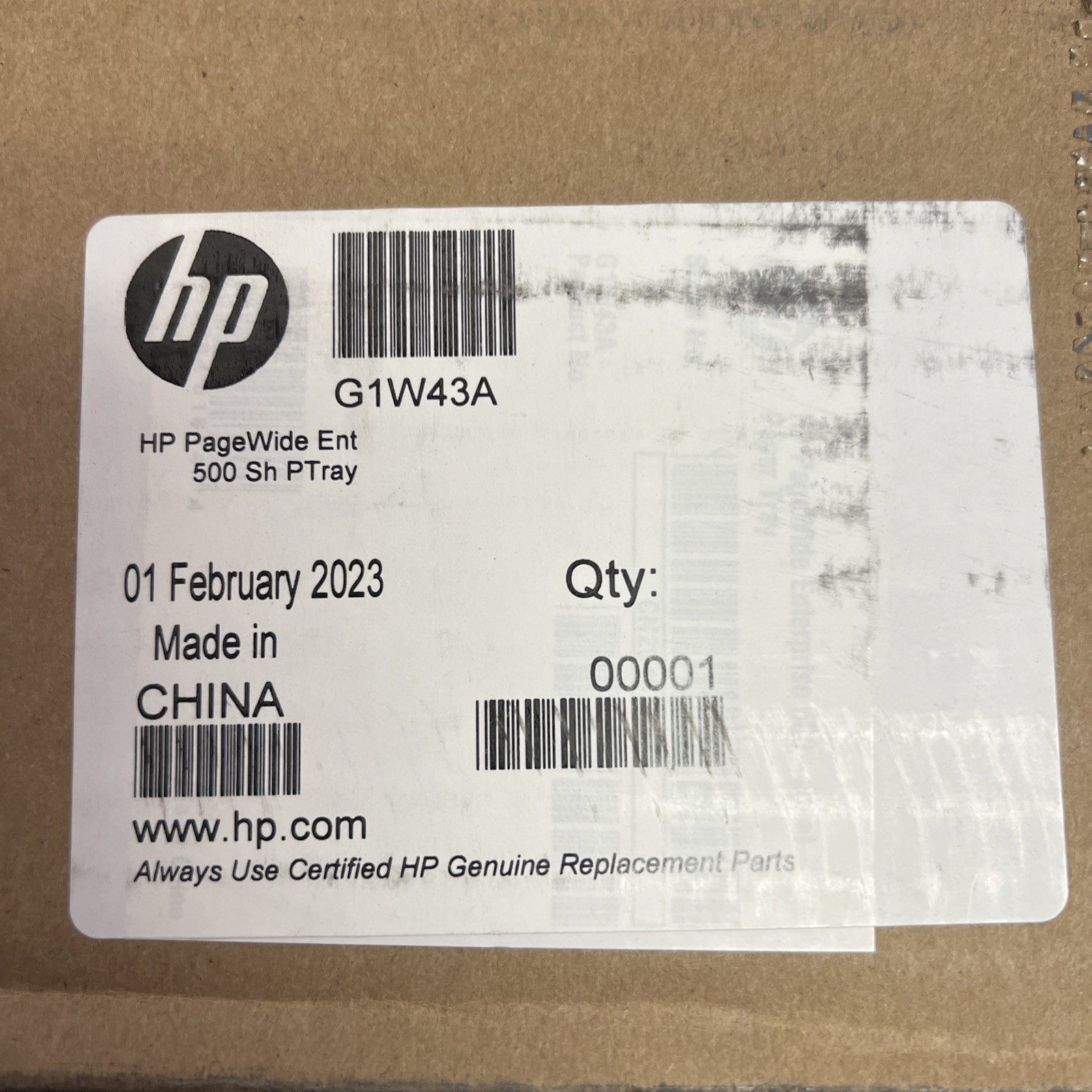 New  HP PageWide Enterprise 500-Sheet Paper Tray G1W43A