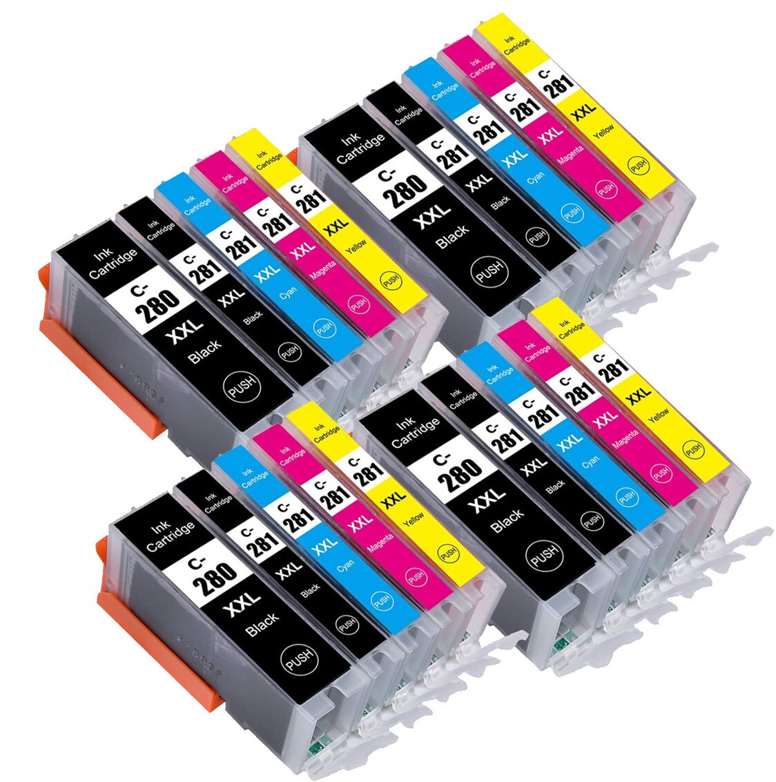 20 PK XXL Printer Ink Tank Set for PGI-280 CLI-281 Canon TR8620A TR8622A TS702A