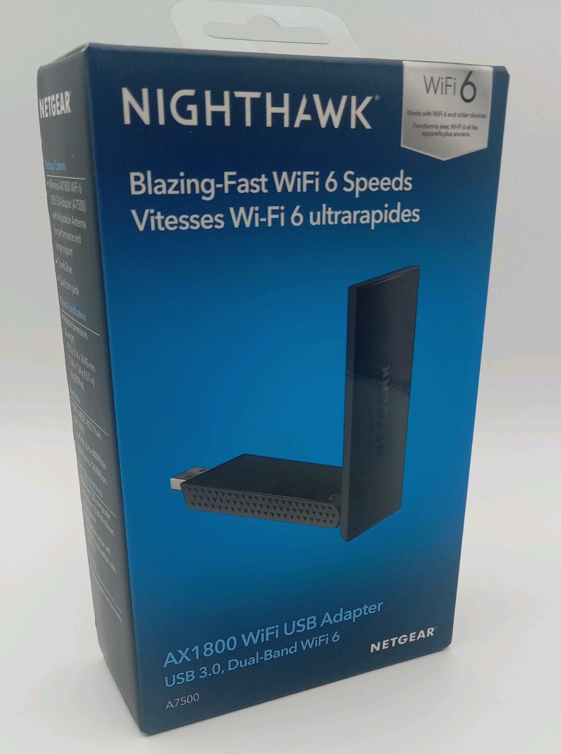 NETGEAR Nighthawk A7500 AX1800 WiFi 6 Dual-Band USB 3.0 Adapter for PC