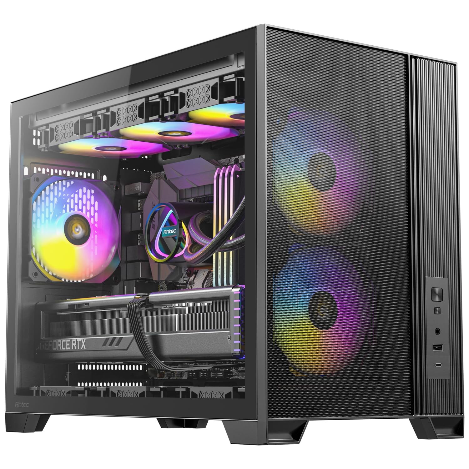 Flux M, 3 x 120 ARGB,3 x 120 Reverse Fans Included, Vertical Airflow Design