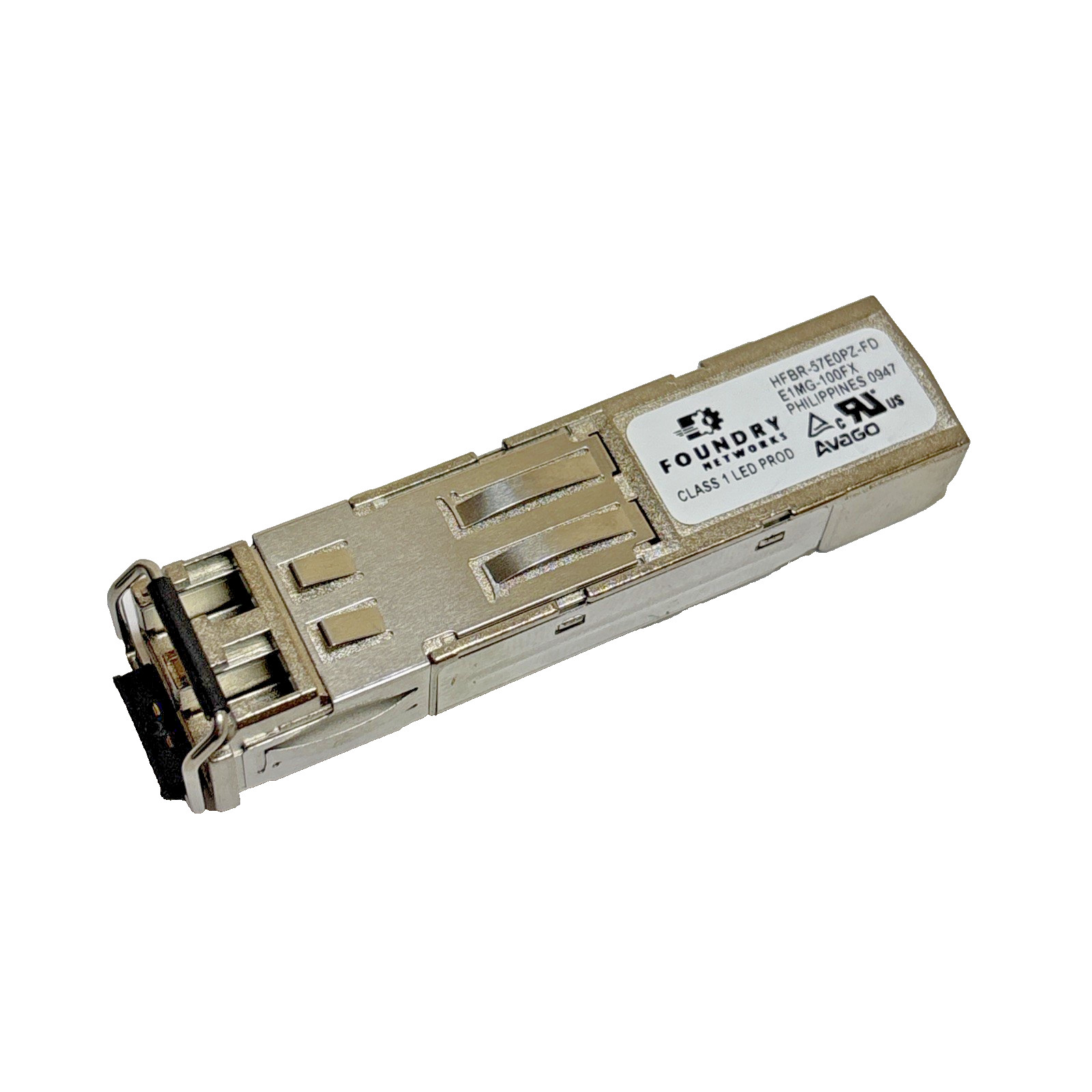 Foundry Networks E1MG-100FX 100BASE-FX SFP Transceiver 1310nm 2km LC Avago