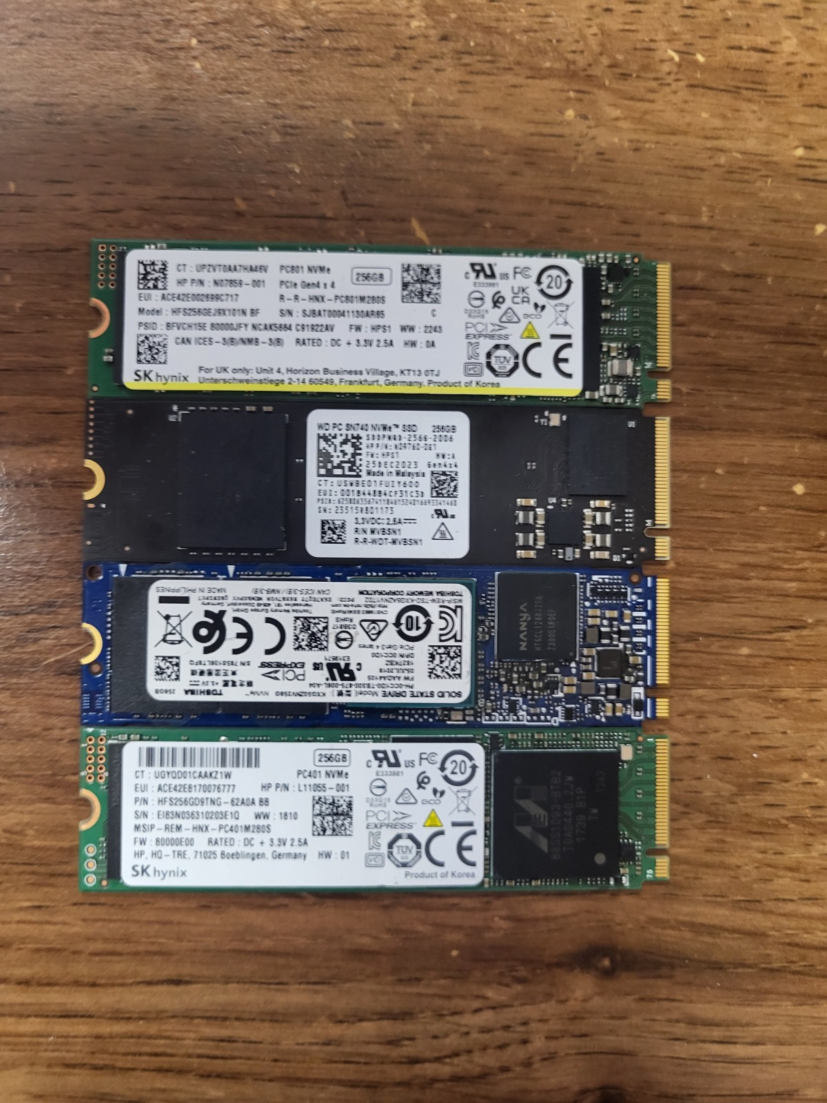 Bundle of MISC NVMe 2280 SSDs