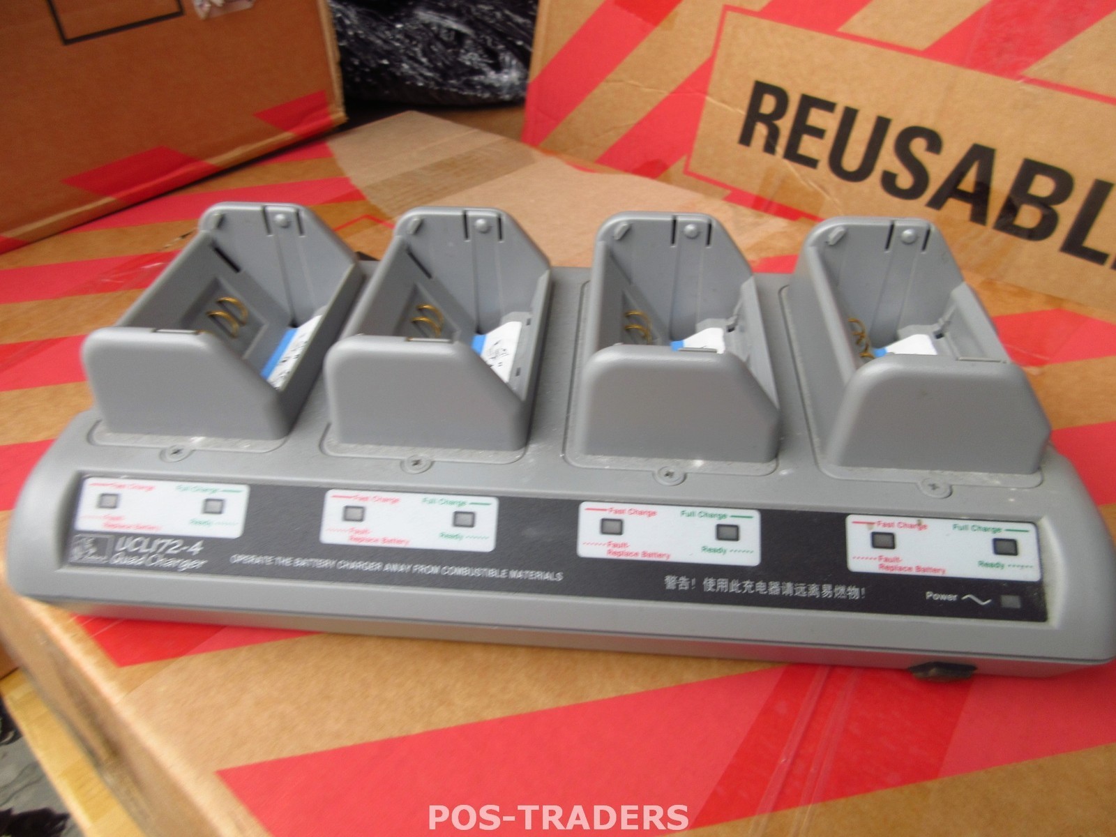Zebra UCLI72-4 4-SLOT Quad Battery Charger AT16305-8 FOR QL / RW SERIES EXCL PSU
