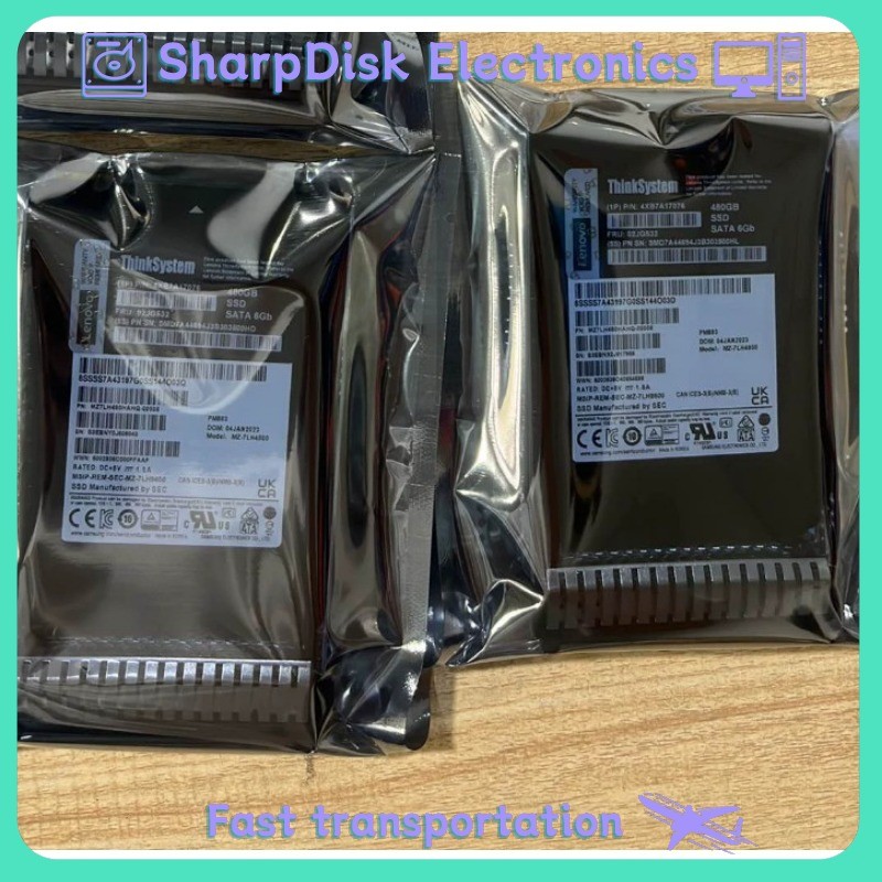 New for Lenovo ThinkSystem 02JG532 4XB7A17076 2.5" 480GB Entry SATA 6Gb SSD