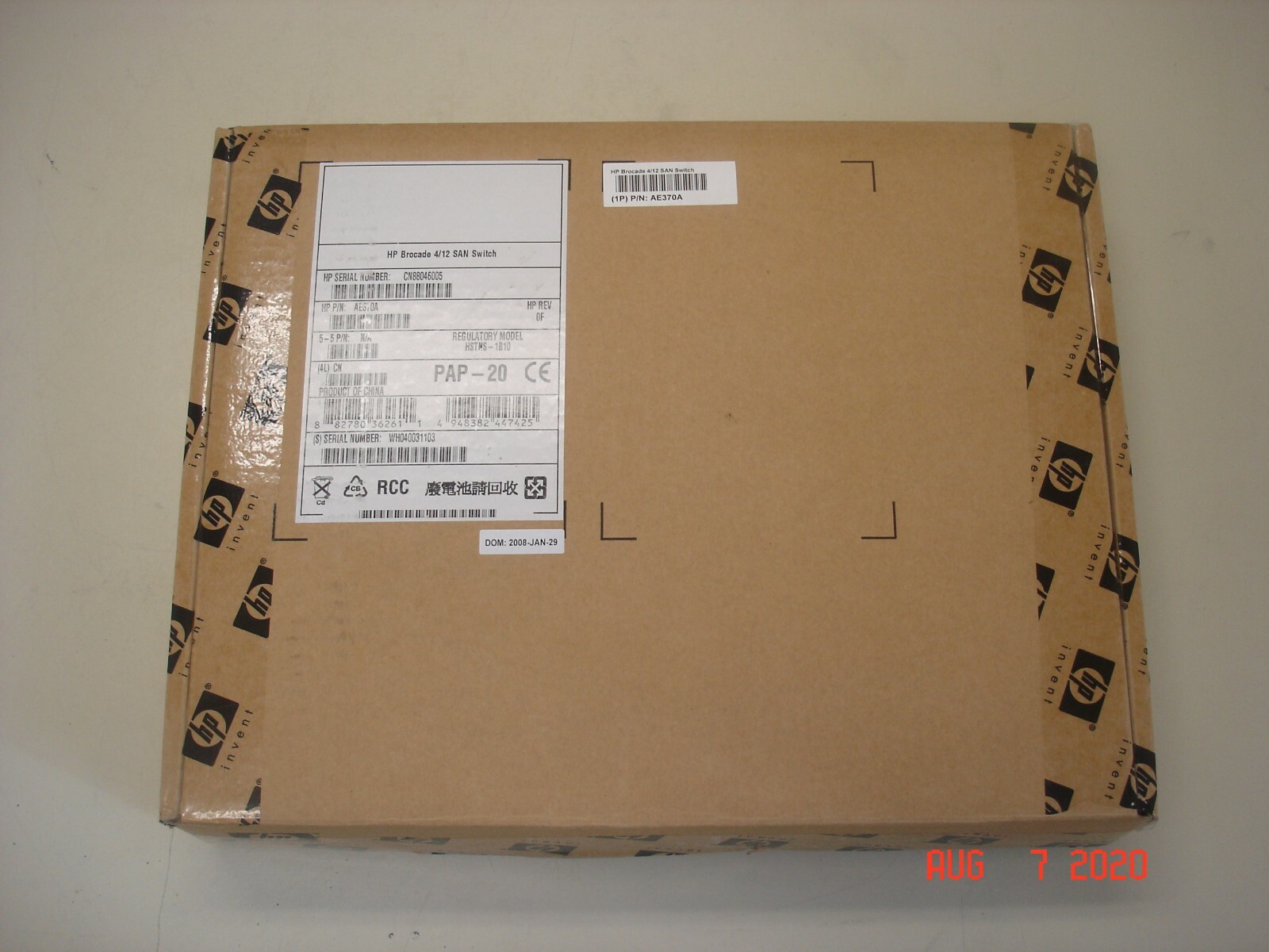HP AE370A BROCADE 4/12 4GB C-CLASS BLC SAN SWITCH NEW IN BOX