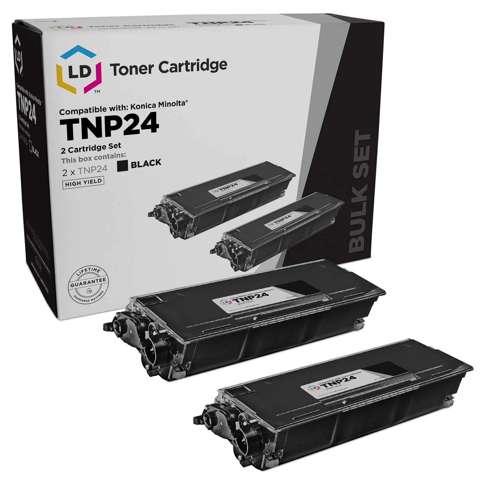 LD Comp Konica Minolta TNP24 A32W011 2pk HY Black Bizhub 20 20P 20PX