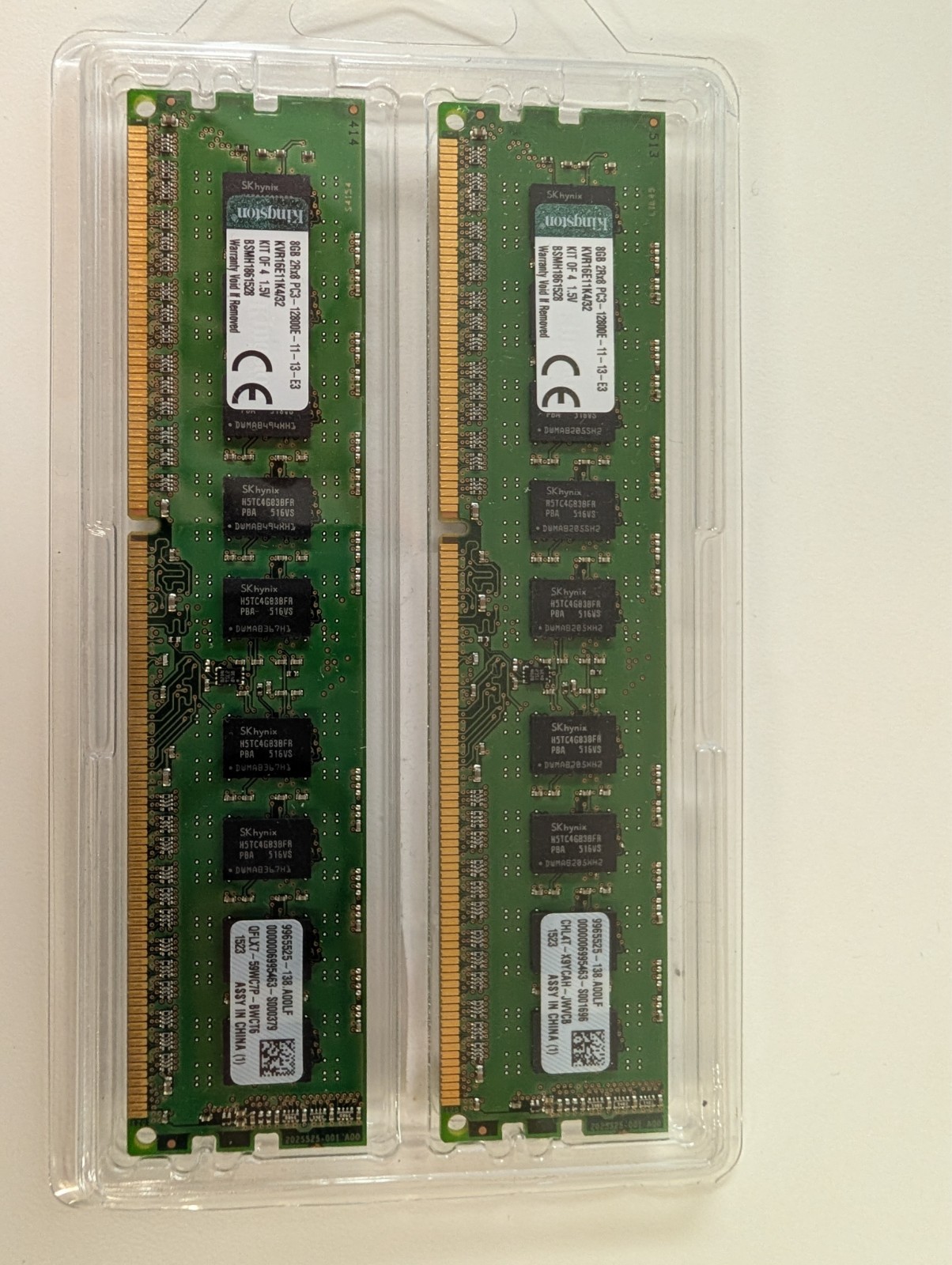 Kingston, Samsung, SKhynix, Micron PC3-12800 8GB DIMM 1600 MHz DDR3 Memory