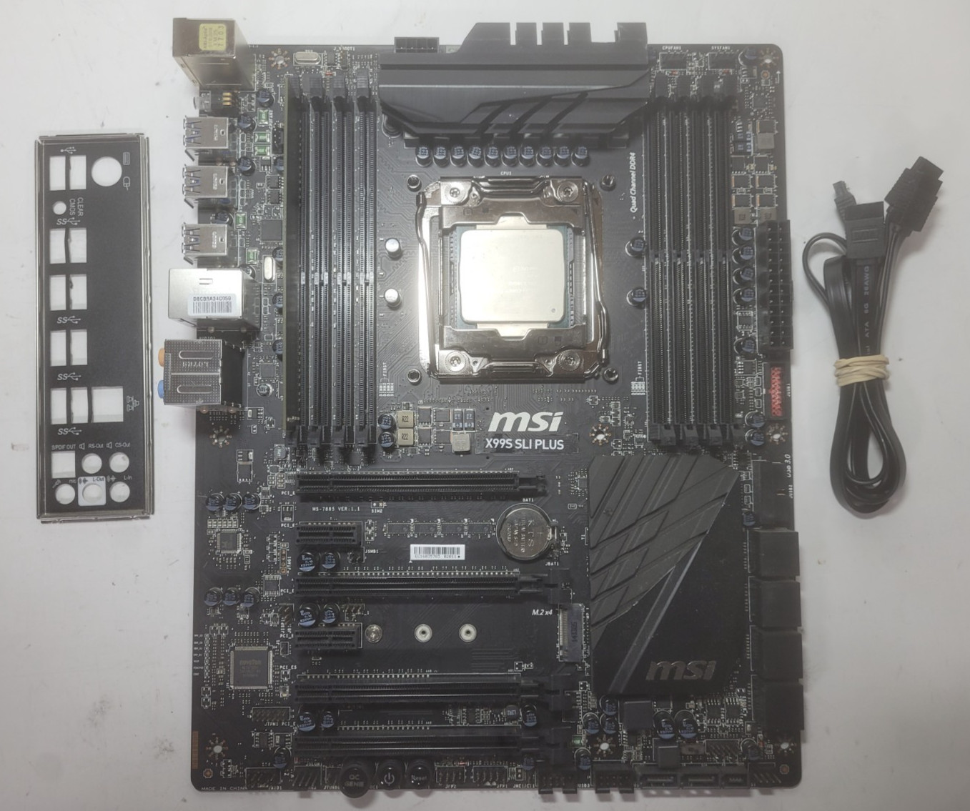 MSI X99S SLI PLUS Motherboard Core I7-5820K 4GB RAM, IO Shield # 2297