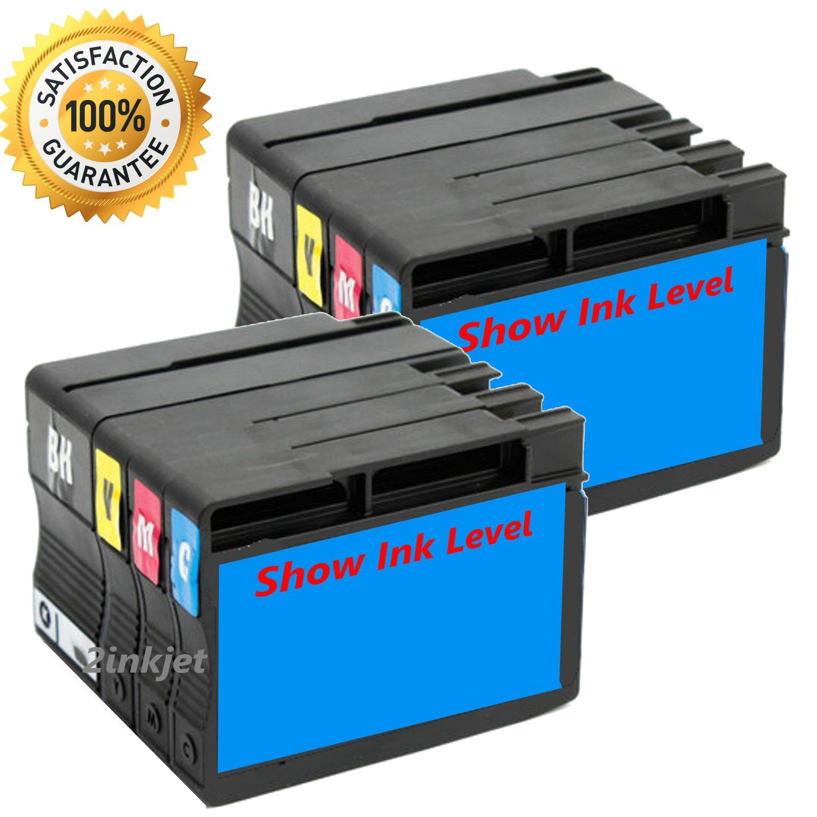 8pk 932XL 933XL Compatible Ink For Officejet 6100 6600 6700 (SHOW INK LEVEL)